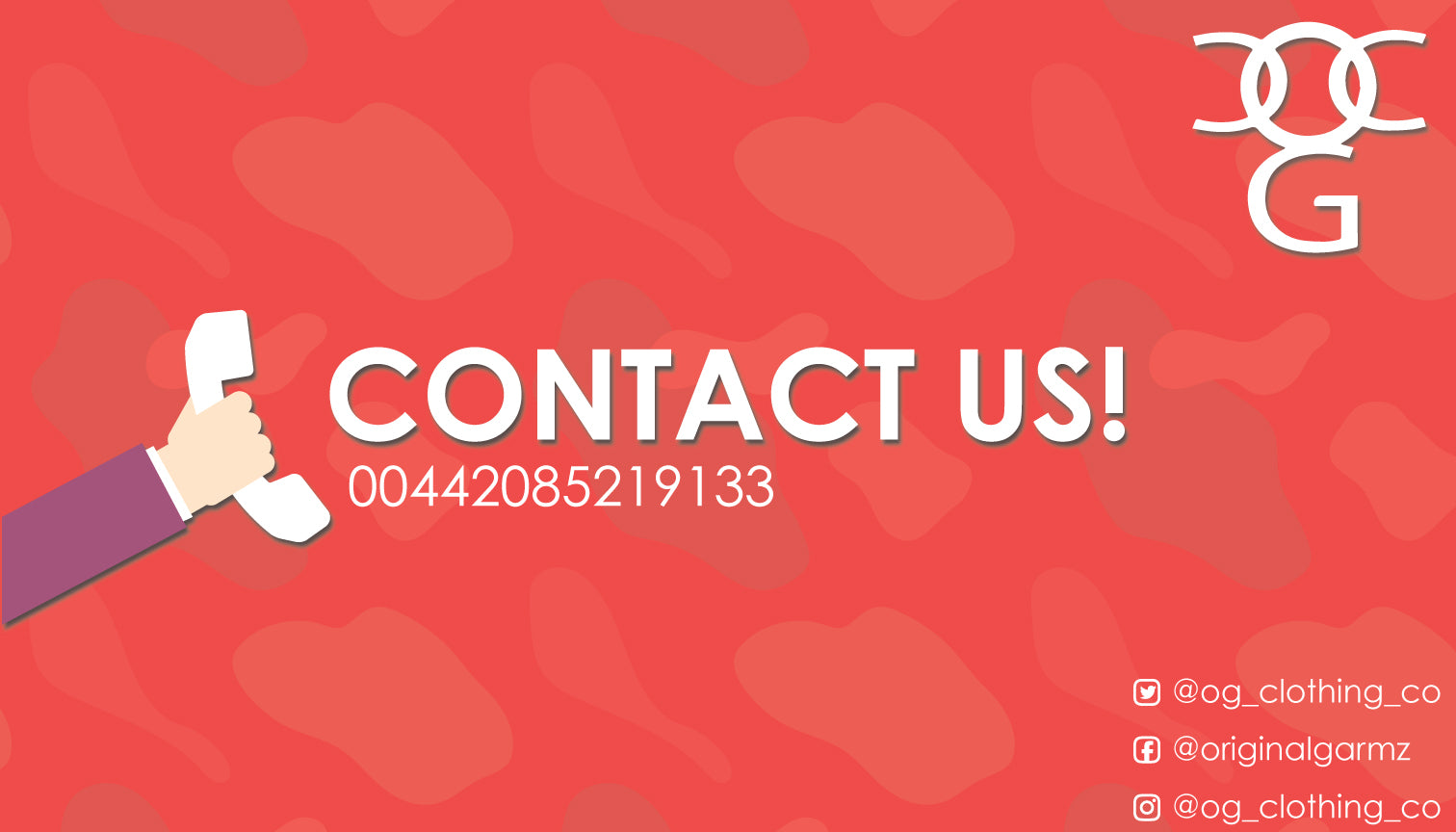 OG Clothing Business Card - Red Theme