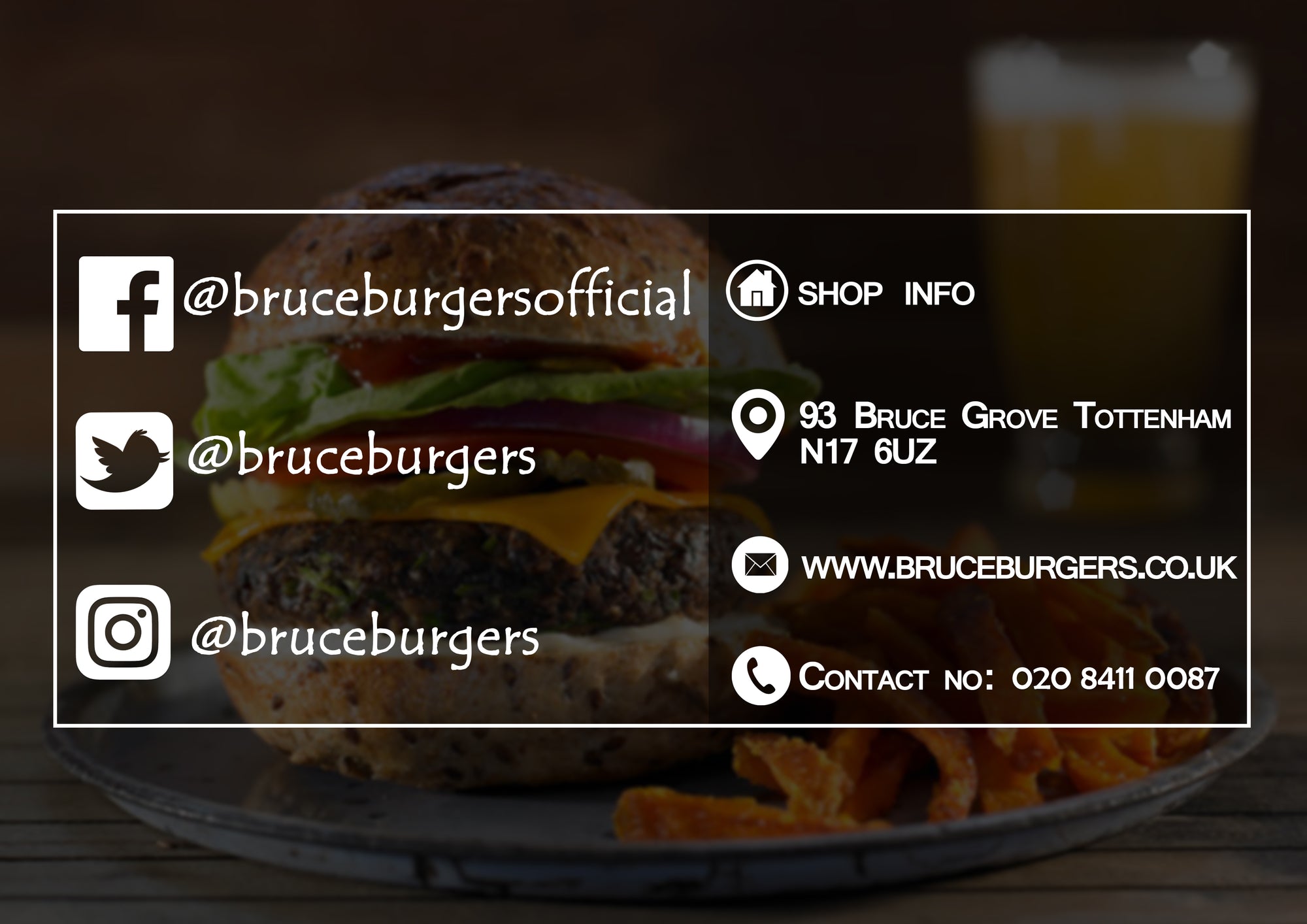 Bruce Burgers Business Card