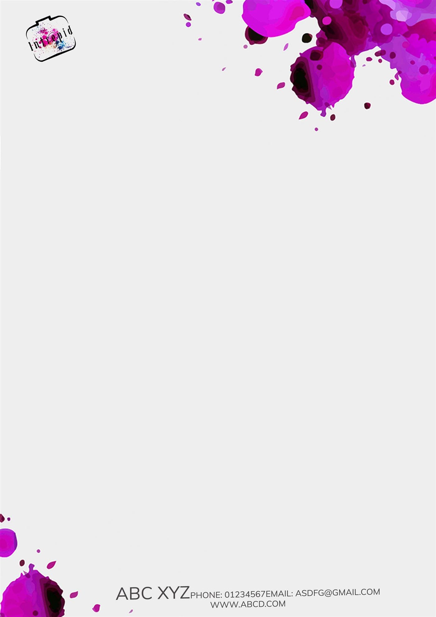 Intrepid Letterhead - Droplet Theme