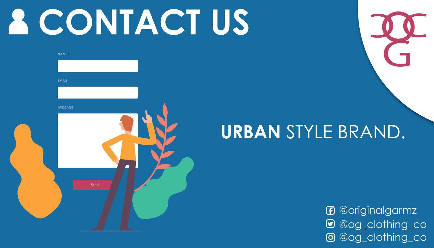 OG Clothing Business Card - Blue Theme