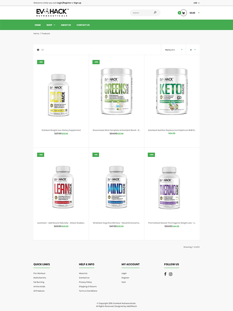 EvoHack Nutraceuticals