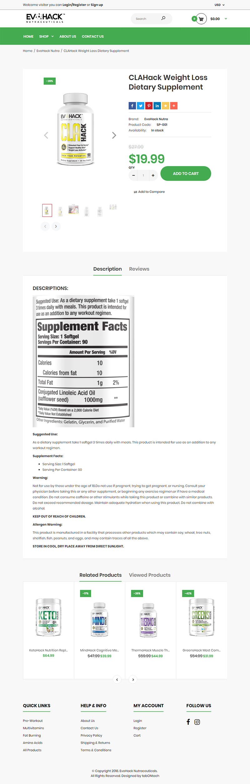 EvoHack Nutraceuticals